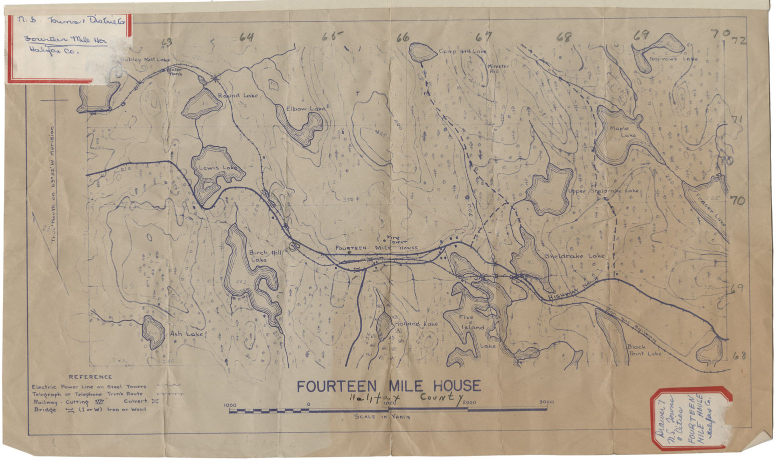 maps : Fourteen Mile House, Halifax County