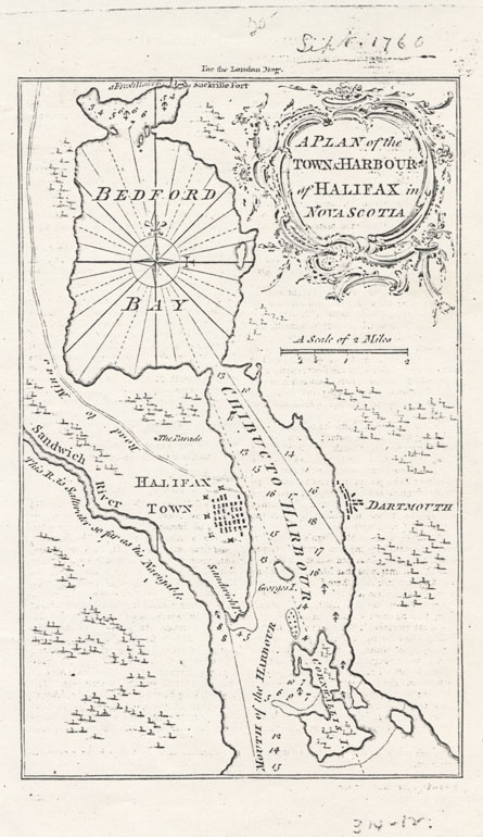 maps : A Plan of the Town and Harbour of Halifax in N.S.