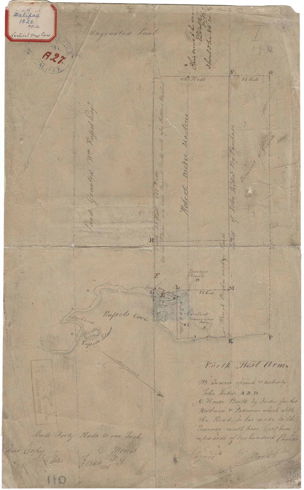 maps : Survey of the West side the Entrance into the North West Arm