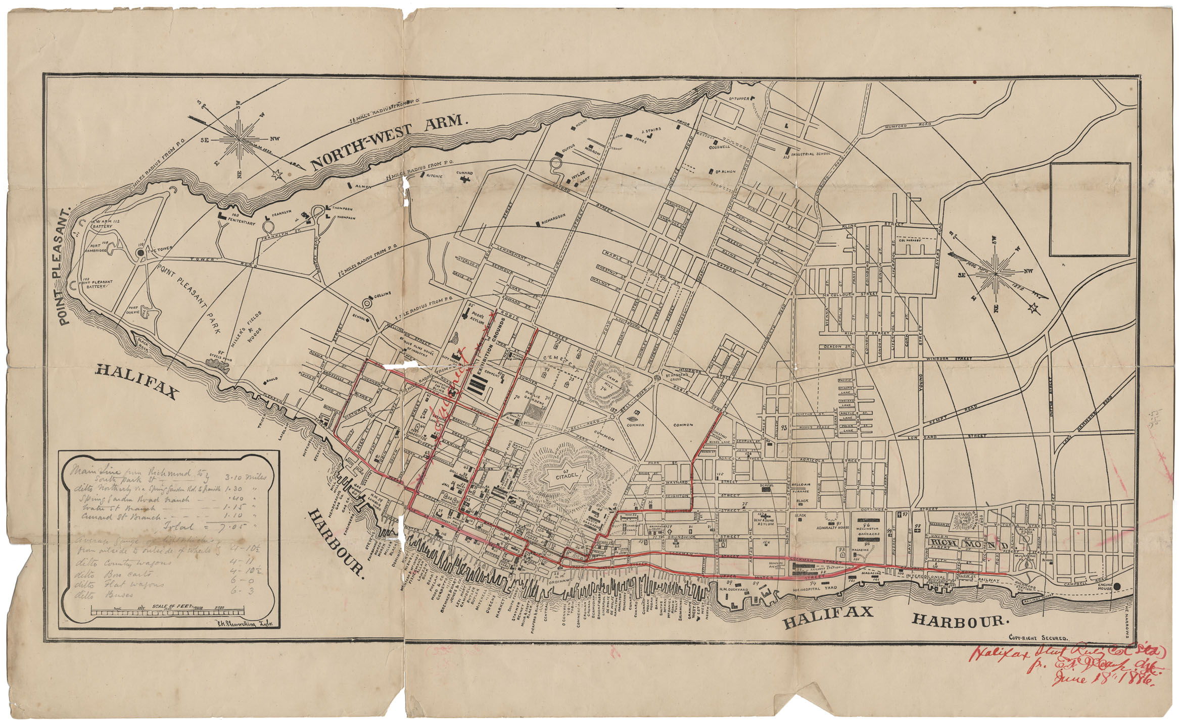 maps : Downtown halifax 1886