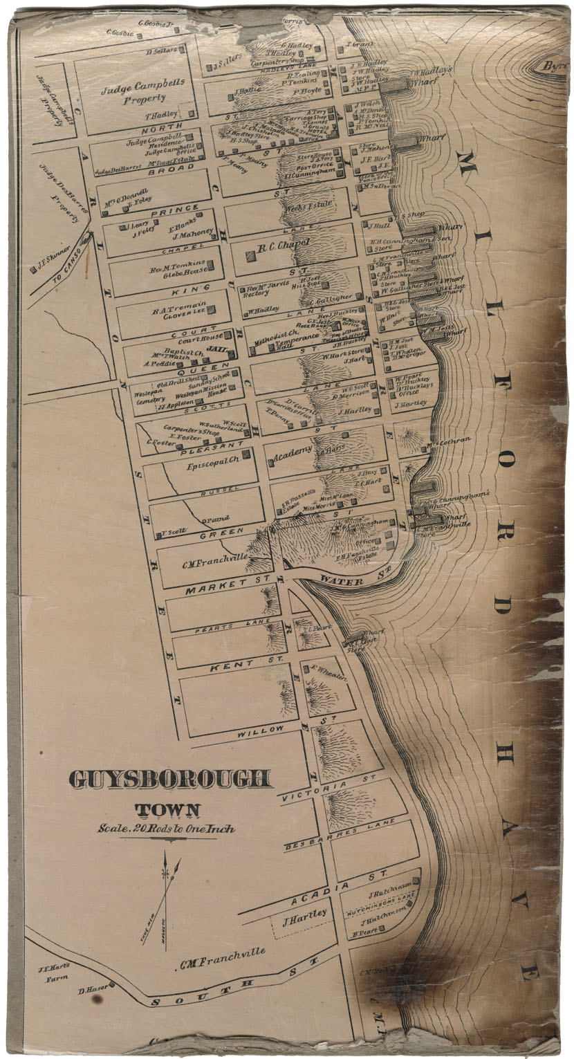 maps : Guysbourgh Town From Churchs Map