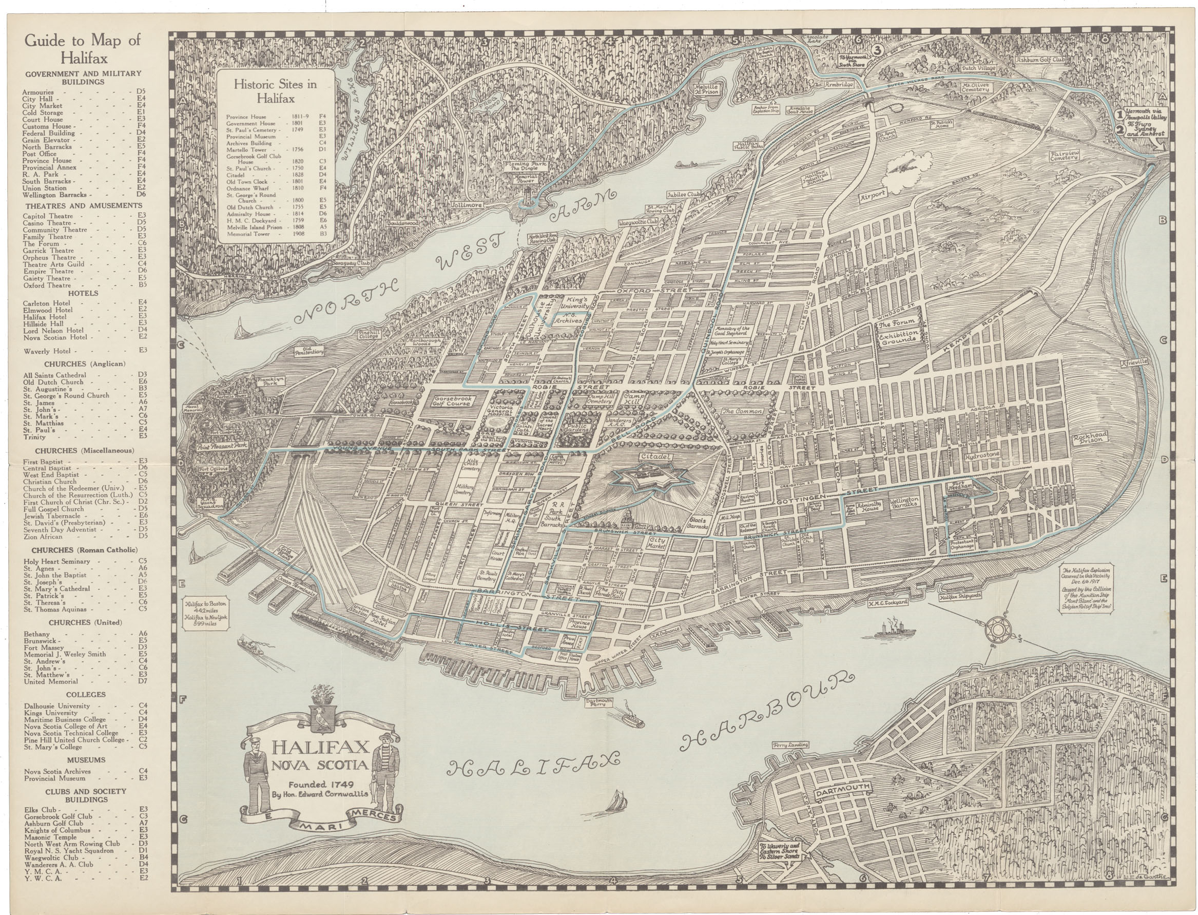 maps : Illustrated Plan and Souvenir of the City of halifax