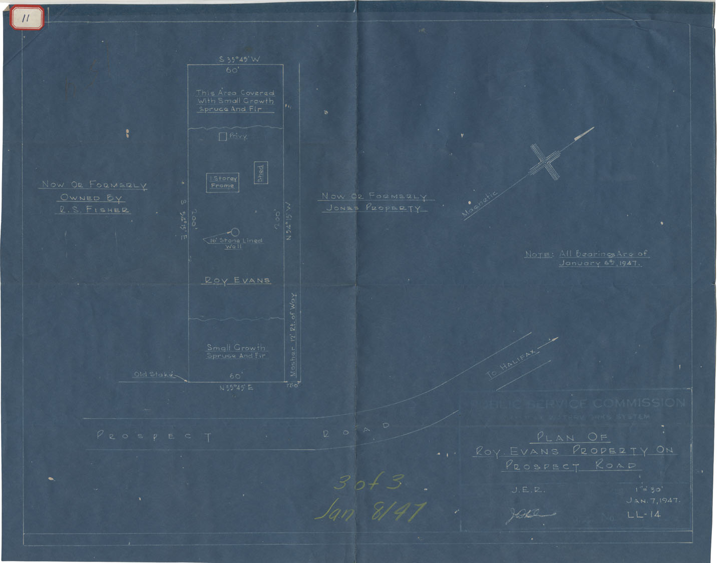 maps : Plan of Roy Evans Property on Prospect Road