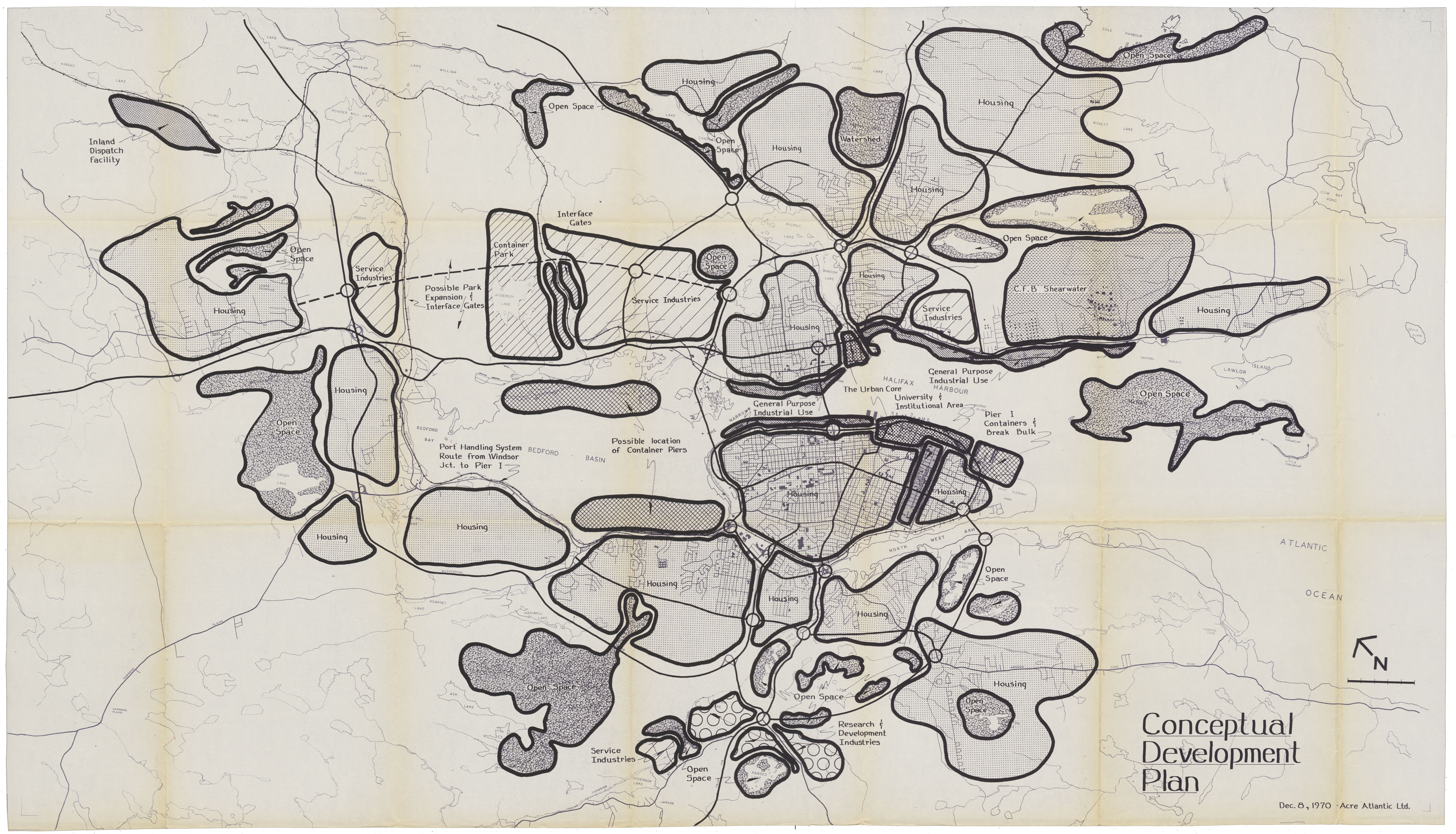 maps : Metropolitan Halifax Conceptional Devlopment Plan 8-12-1970