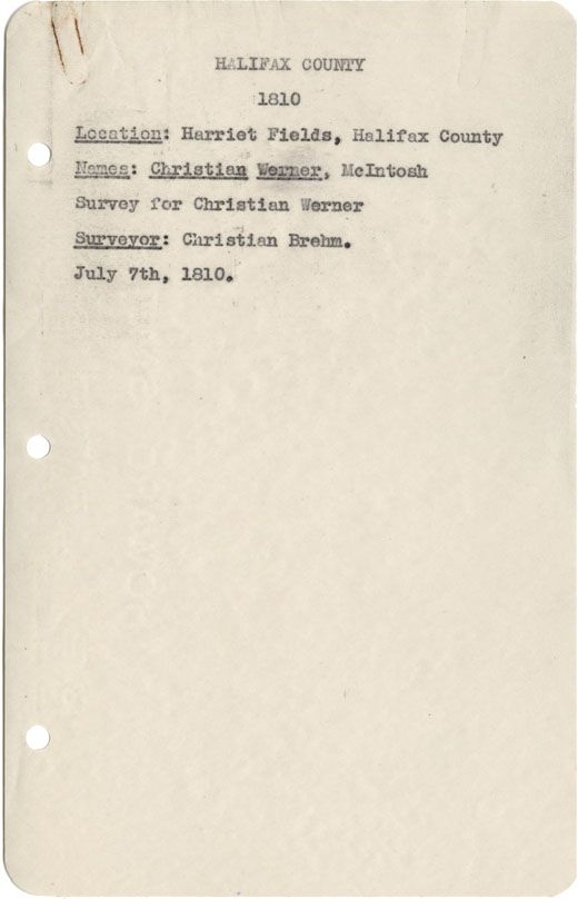 maps : Halifax County Harriets Field