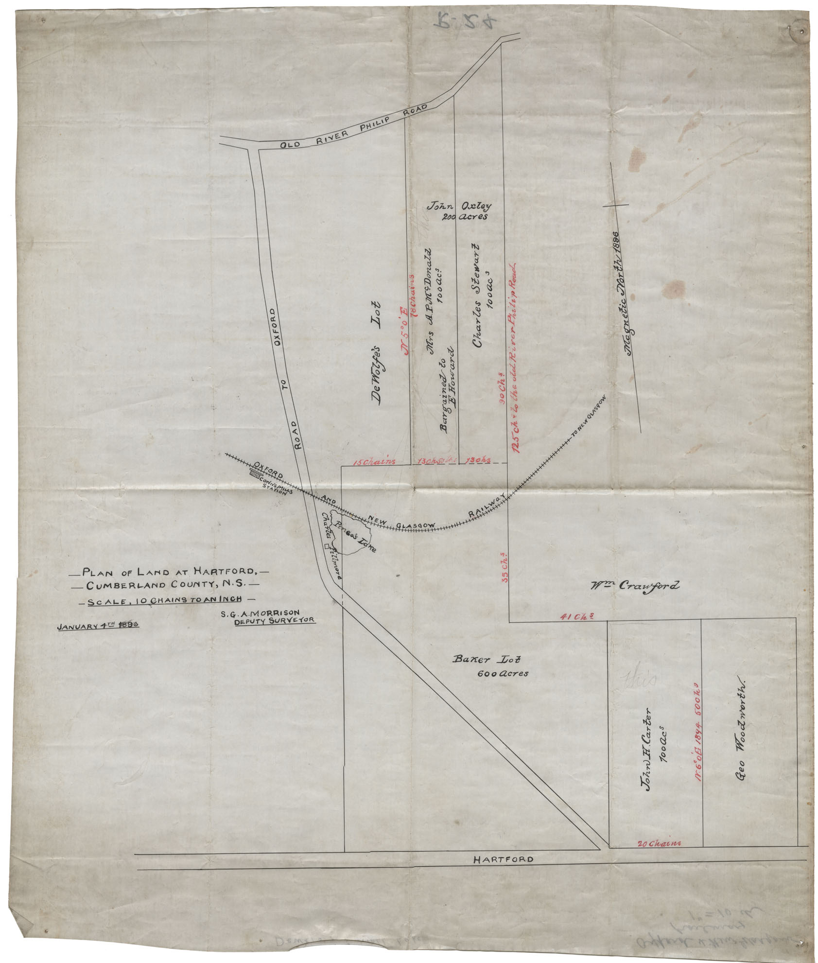 maps : Plan of Land at Hartford Cumberland County