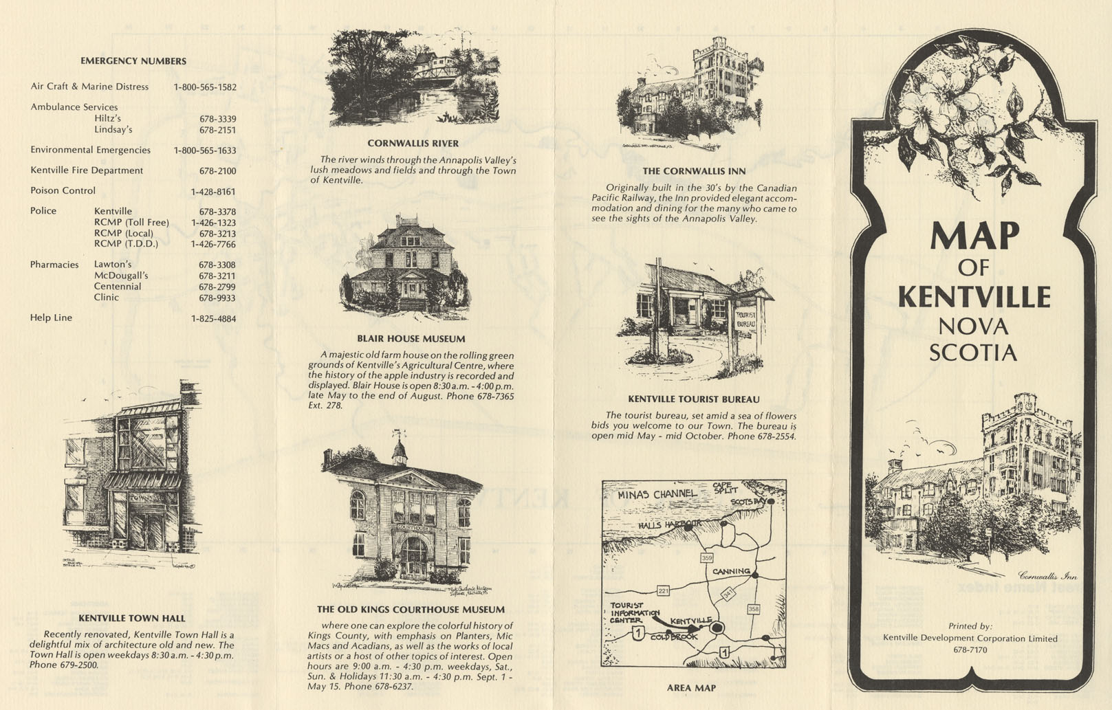 maps : Map of Kentville, Nova Scotia, Walking Tour of Kentville