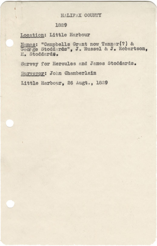 maps : Halifax County Little Harbour