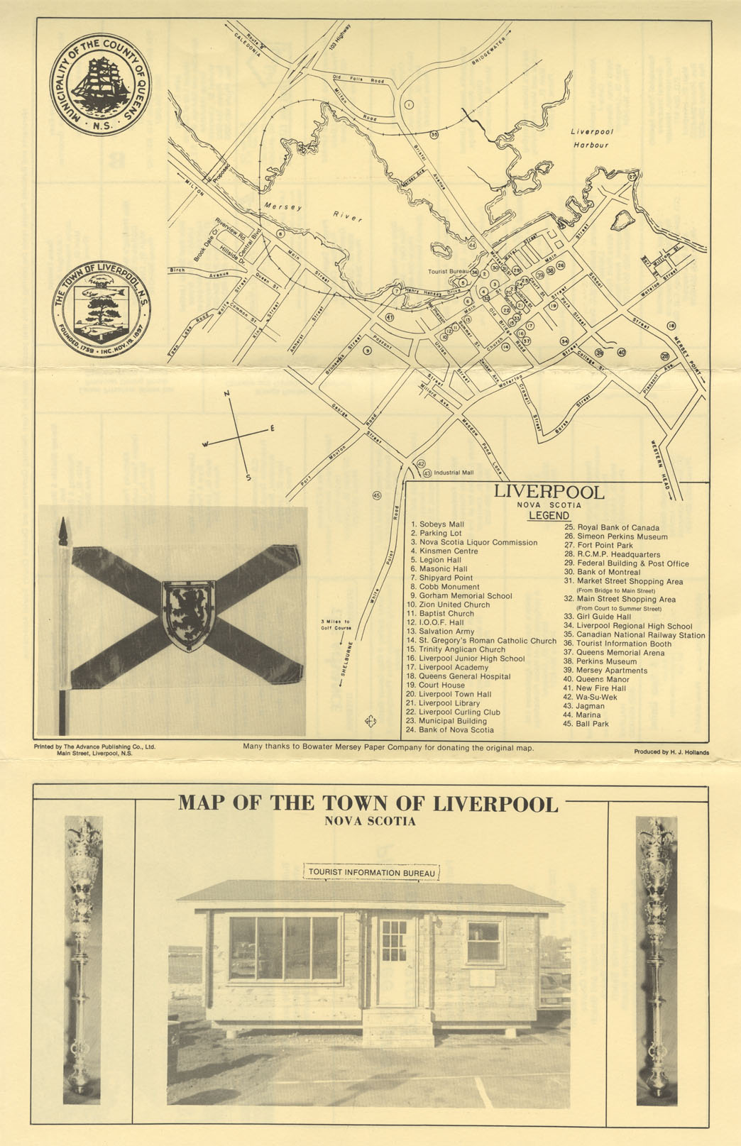 maps : Map of the Town of Liverpool Nova Scotia