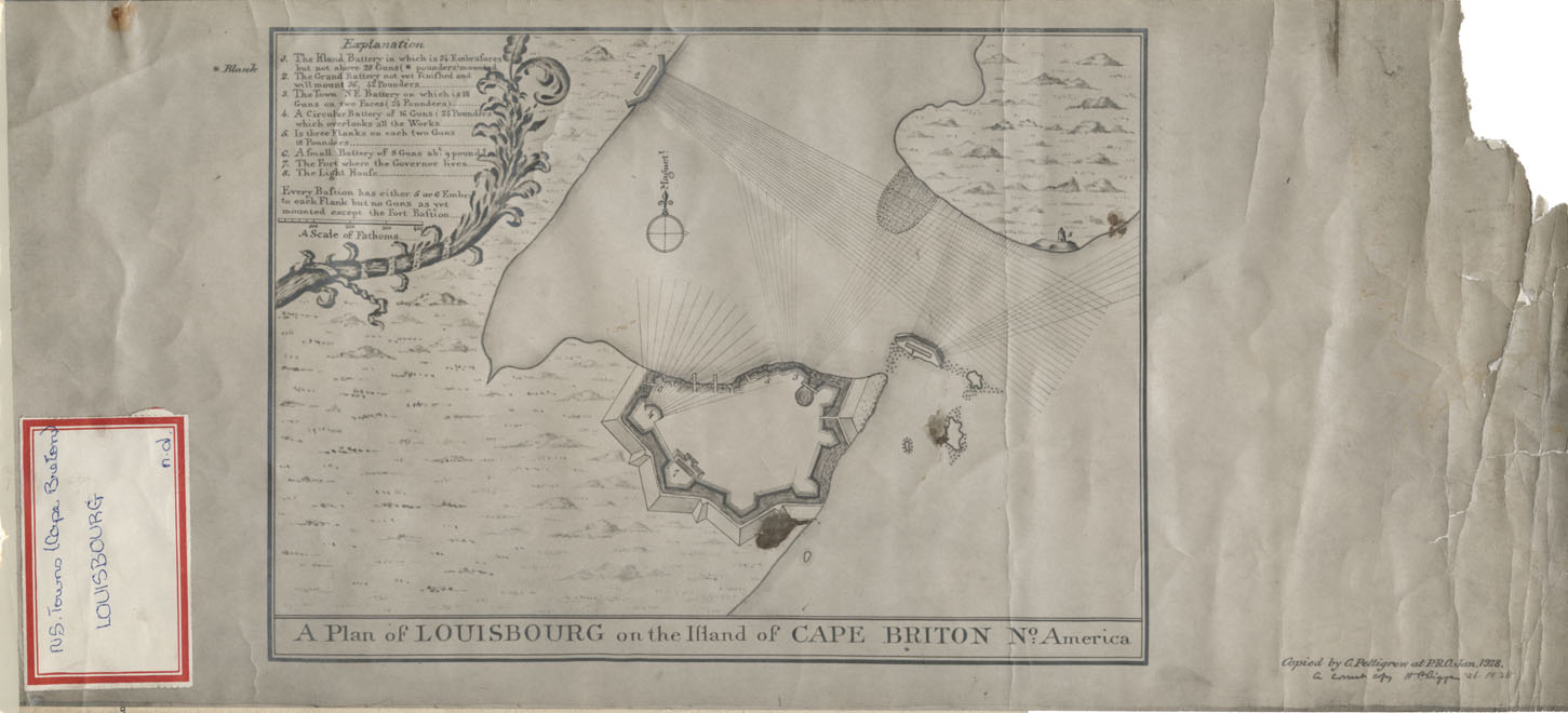 maps : A Plan of Louisbourg on the island of Cape Breton