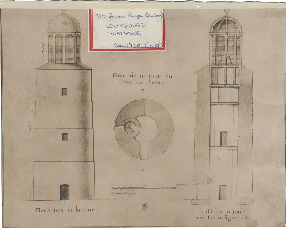 maps : Plan Profile & elevation de la Lanterna de Louisbourg