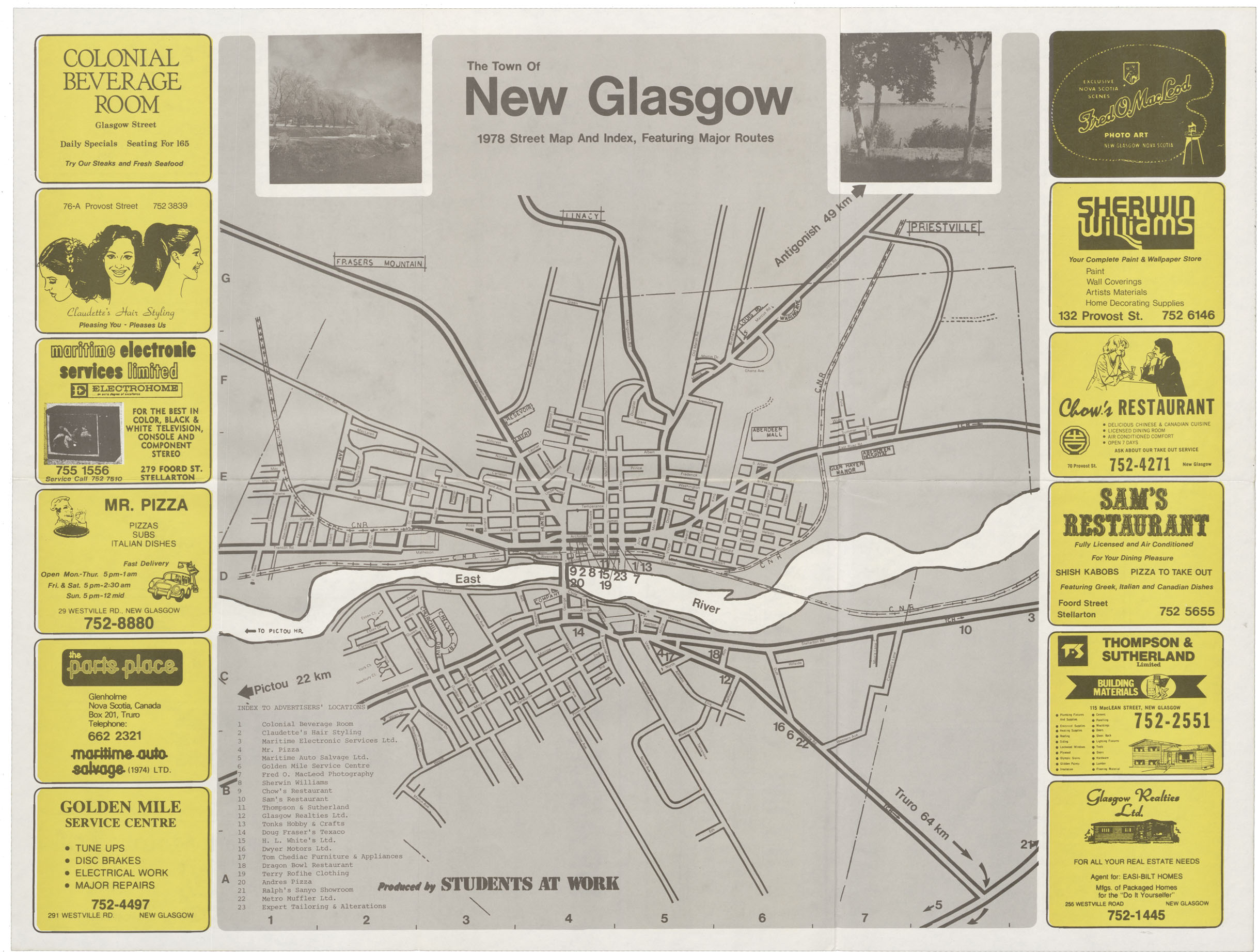 maps : The Town of New Glasgow