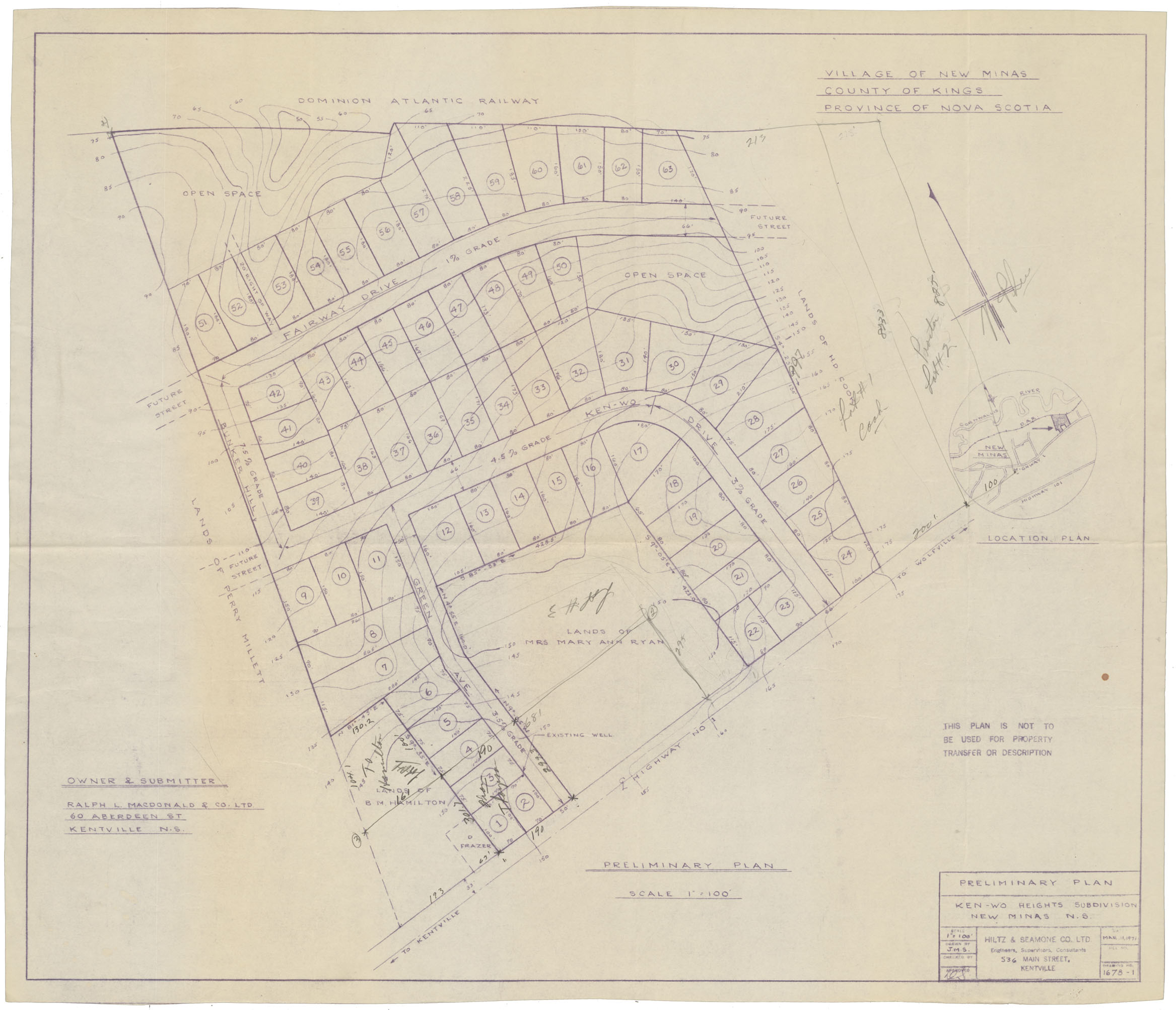 maps : Village of New Minas Kings County Ken-Wo Subdivision New Minas N.S.