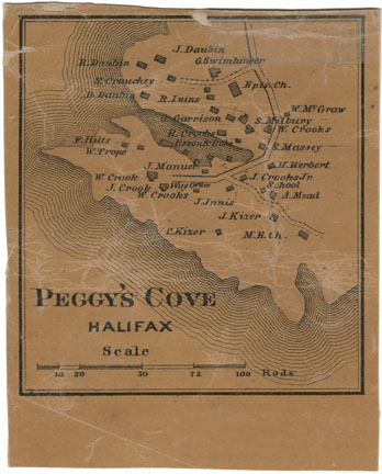 maps : Peggys Cove Halifax County