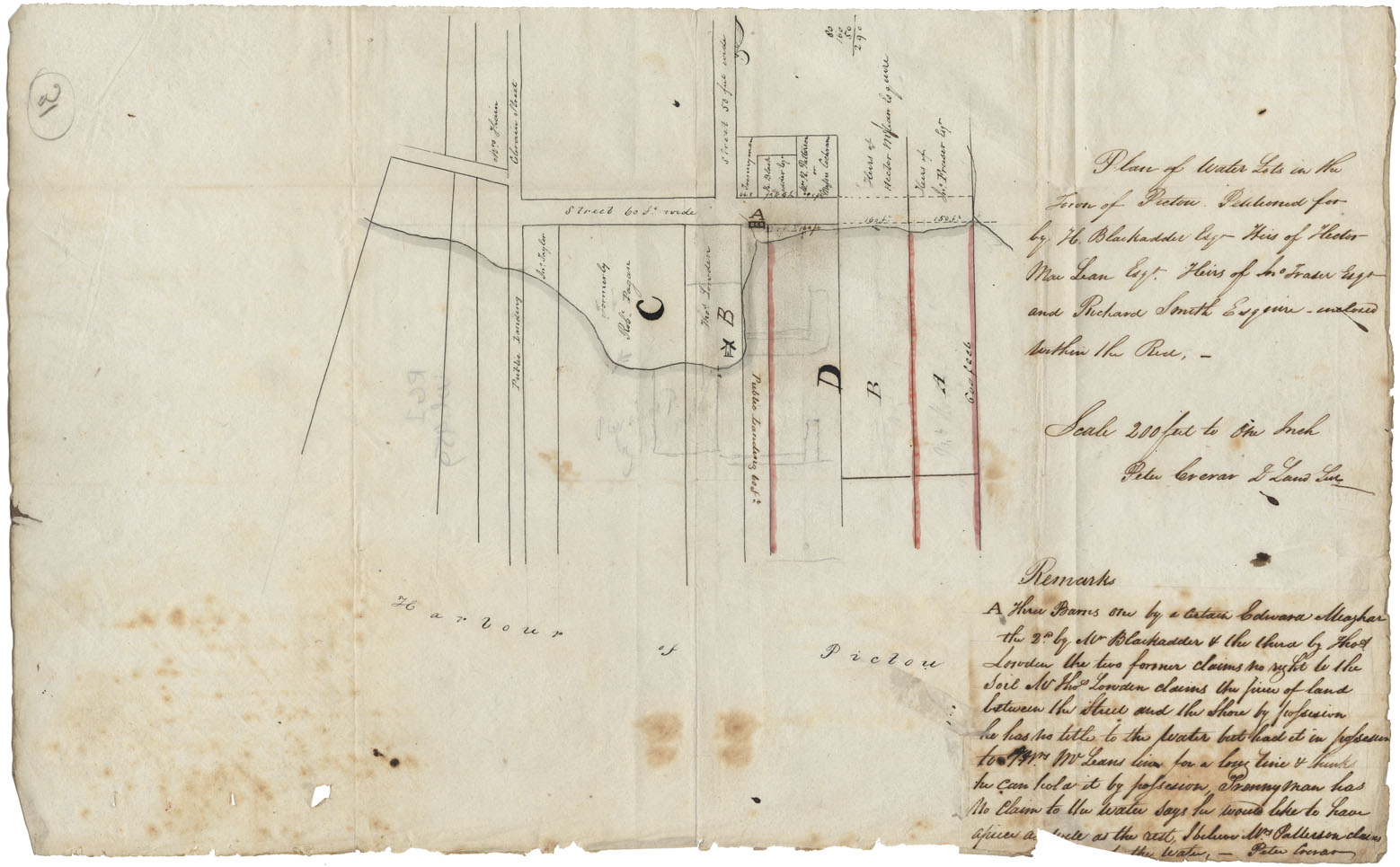 maps : Plan of Water lots in the Town of Pictou