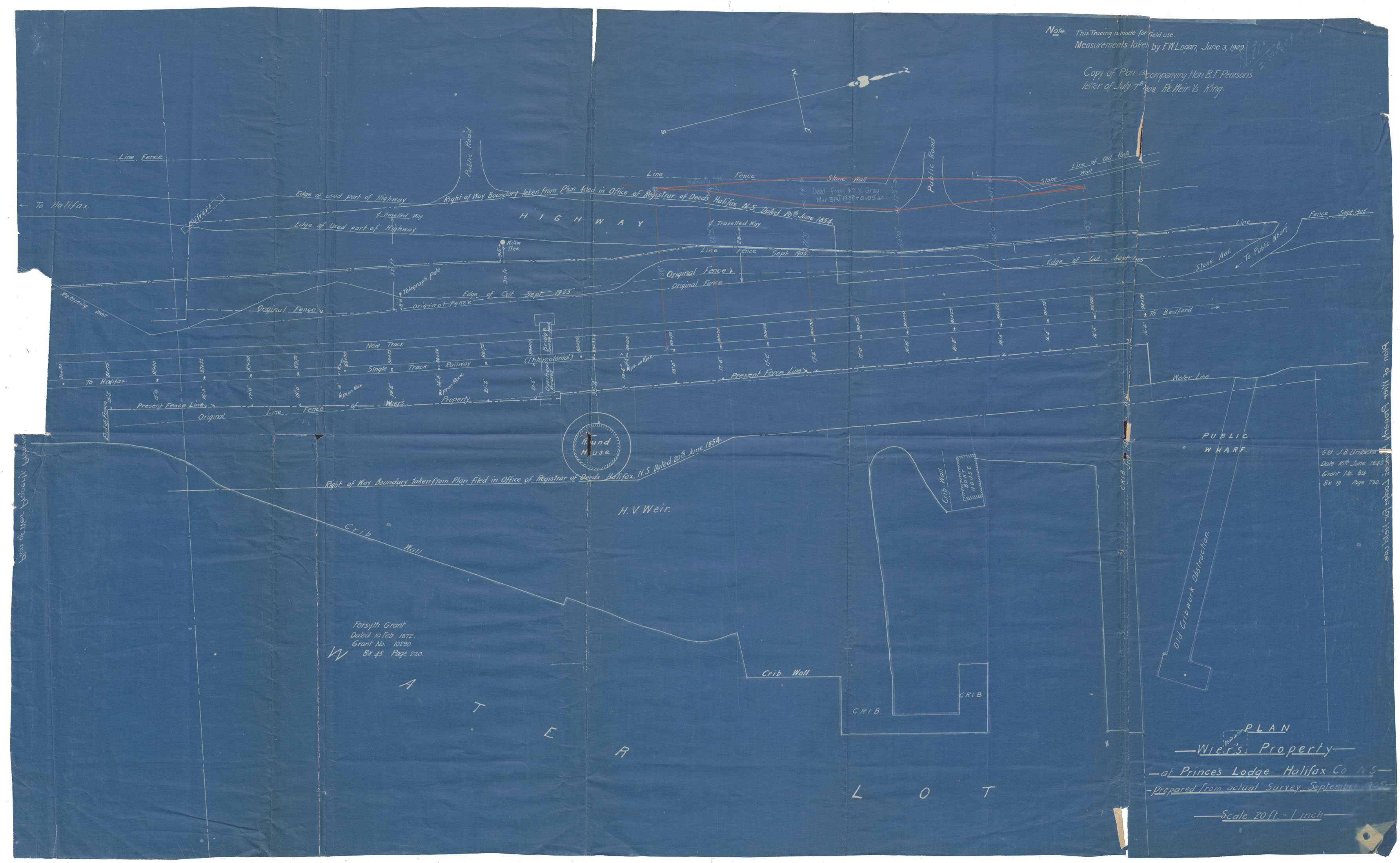 maps : Plan of Wiers Property at Princes Lodge, halifax County