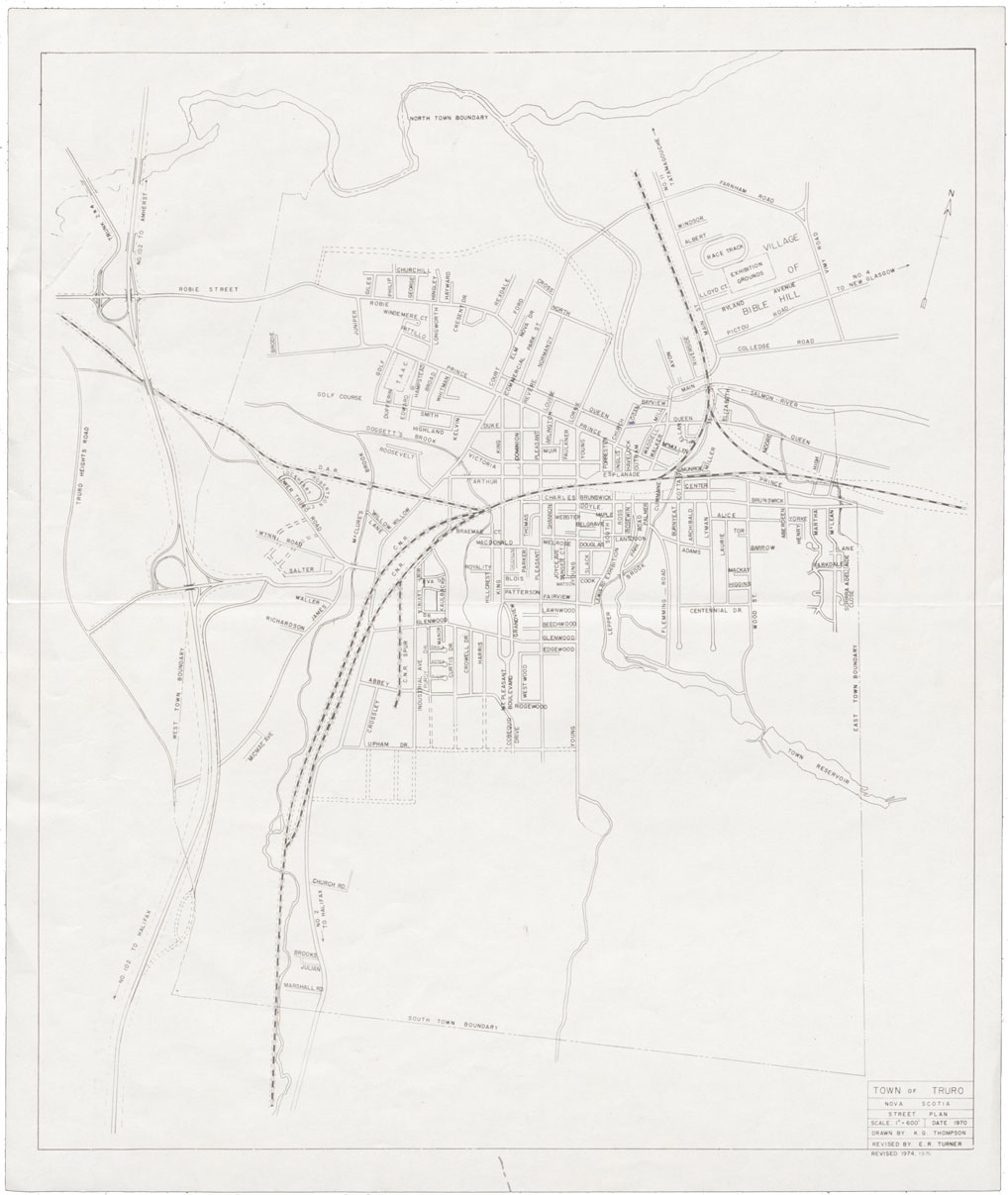 maps : Town of Truro, N.S. Street Plan