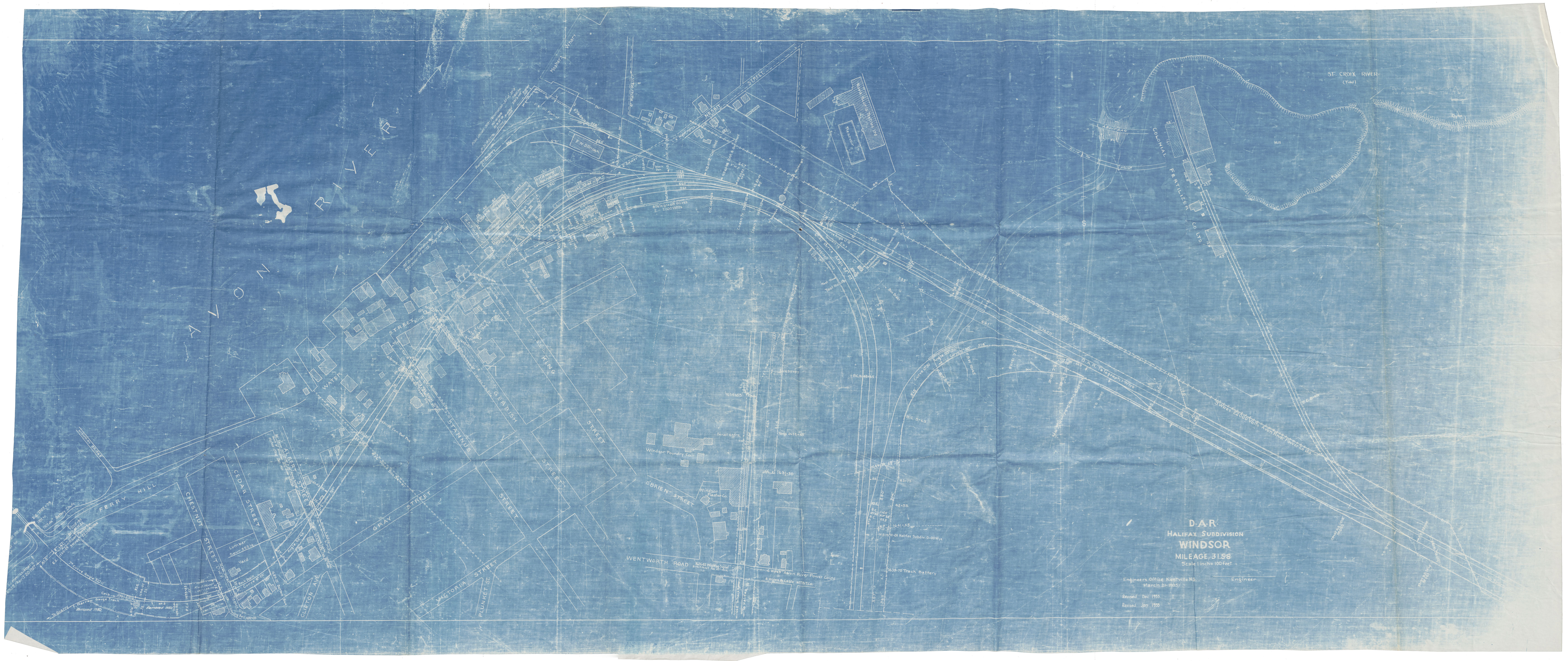 maps : DAR Halifax Subdivision Windsor Mileage 31.58