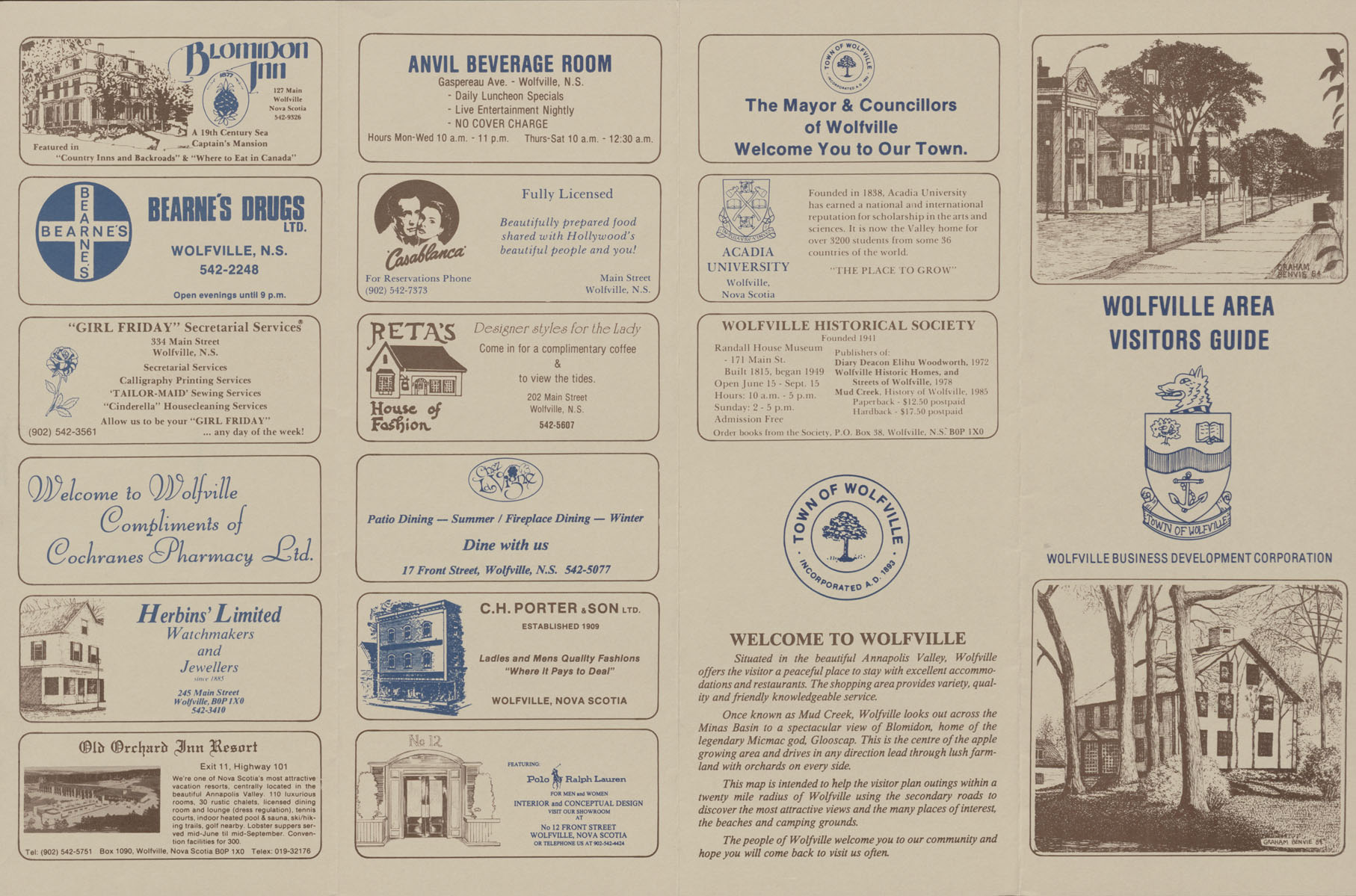 maps : Wolfville Area Visitors Guide