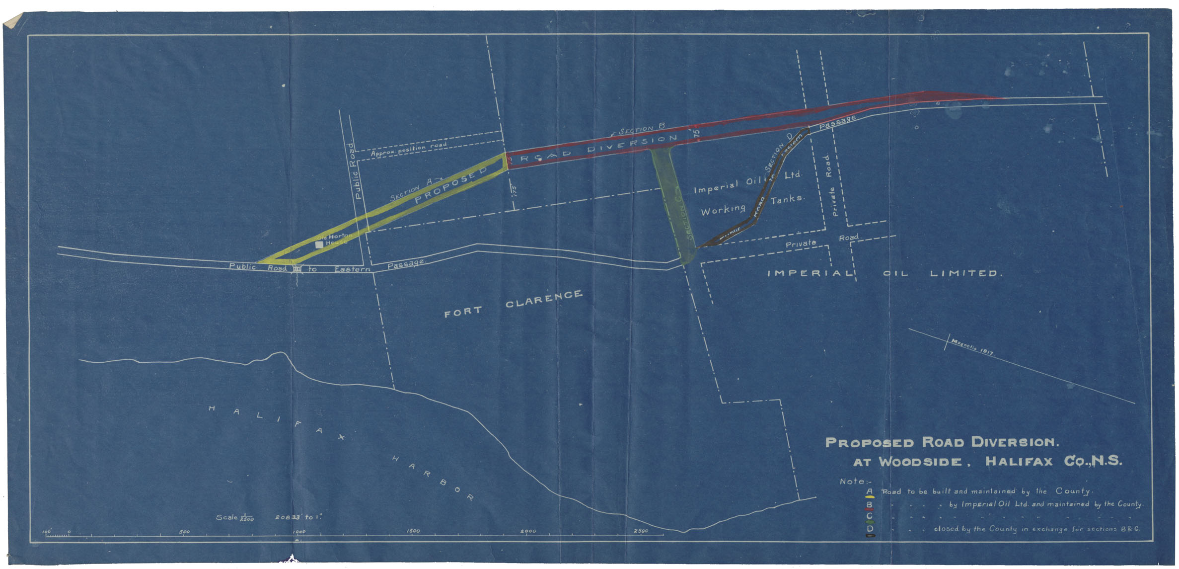 maps : Proposed Road Diversion at Woodside, Halifax Co, NS