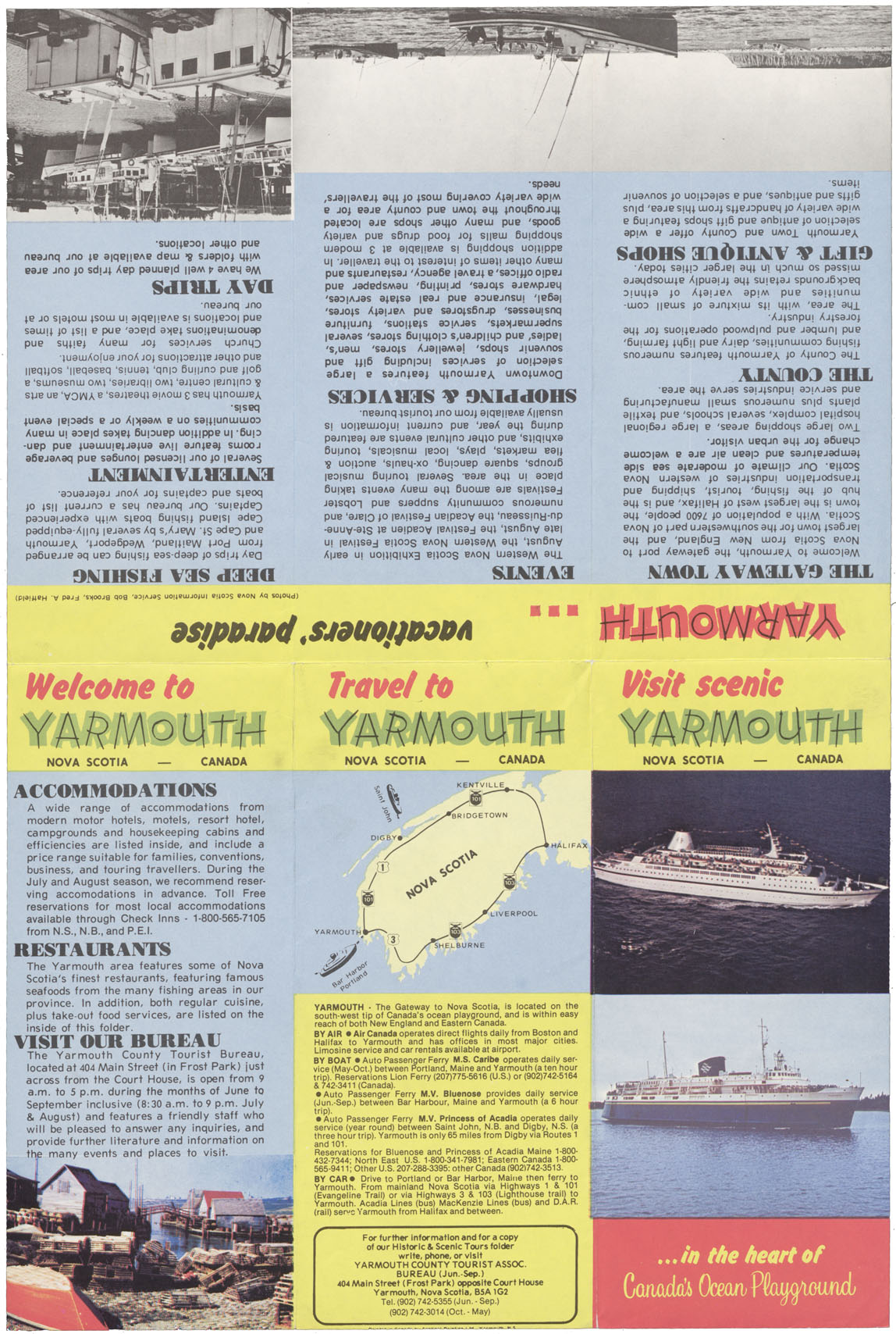 maps : Yarmouth…Ocean Gateway to Beautiful Nova Scotia