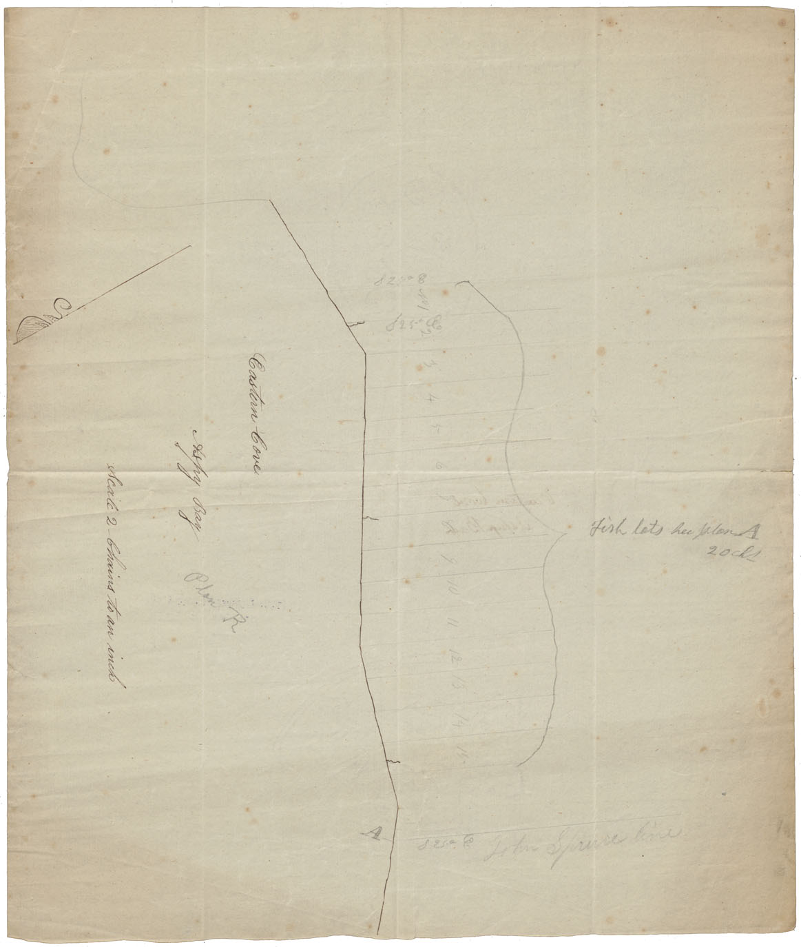 maps : Cape Breton Eastern Cove, Aspy Bay Fish Lots Plan A