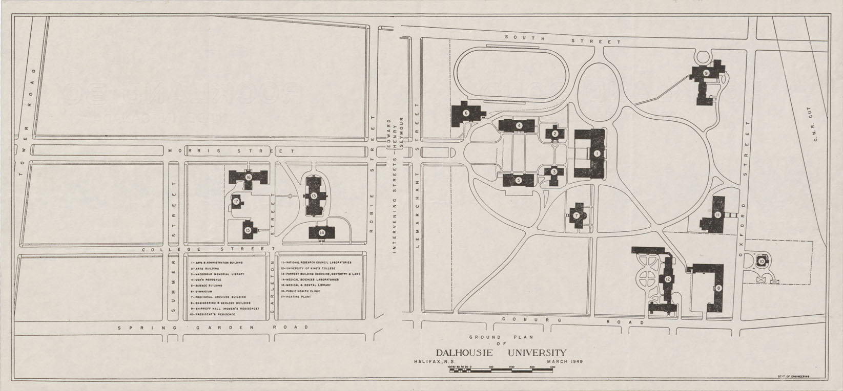 maps : Ground Plan of Dalhousie University, Halifax N.S.
