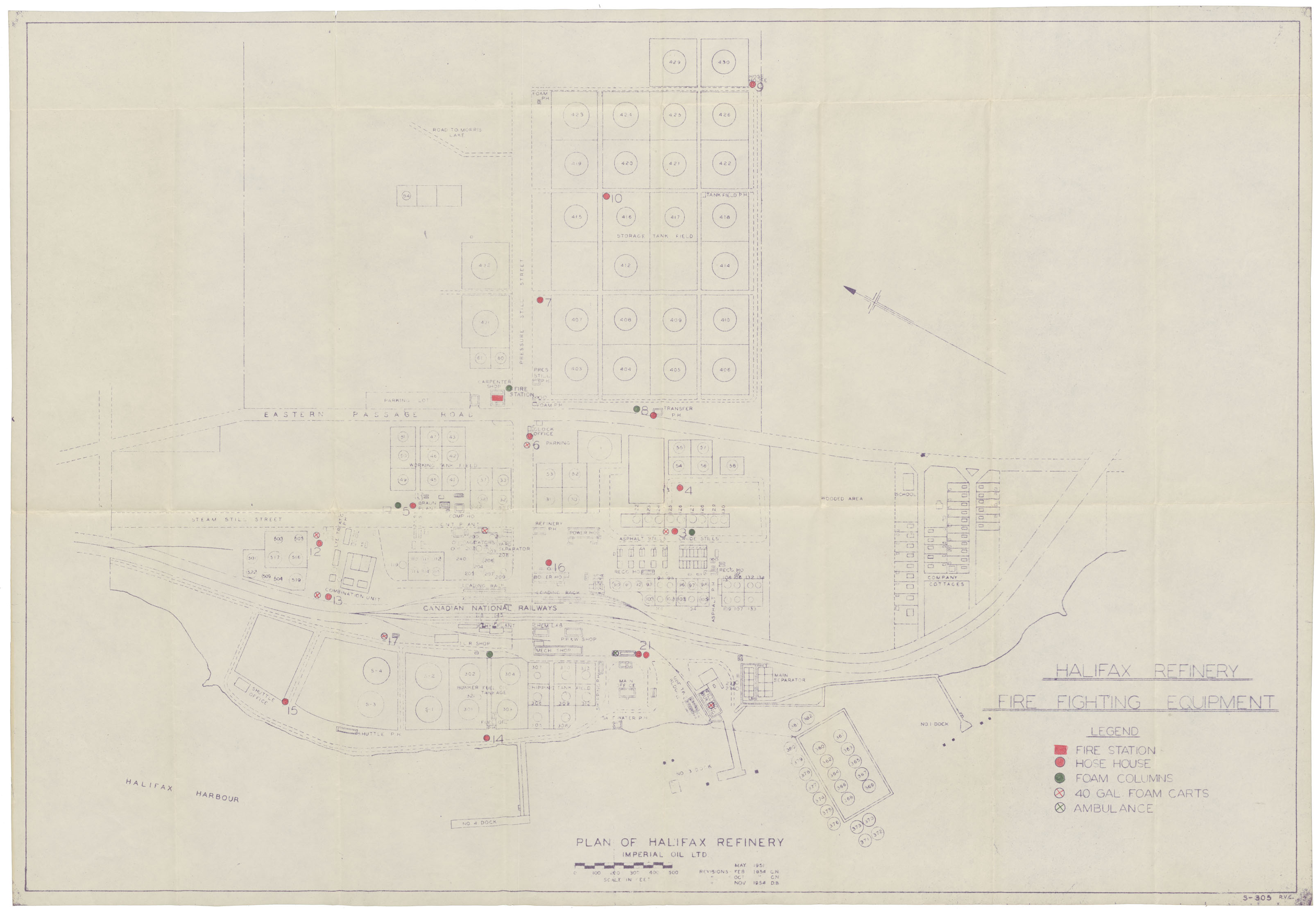 maps : Plan of Halifax Refinery Imperial Oil Ltd