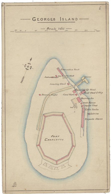 maps : Fortifications Georges Island