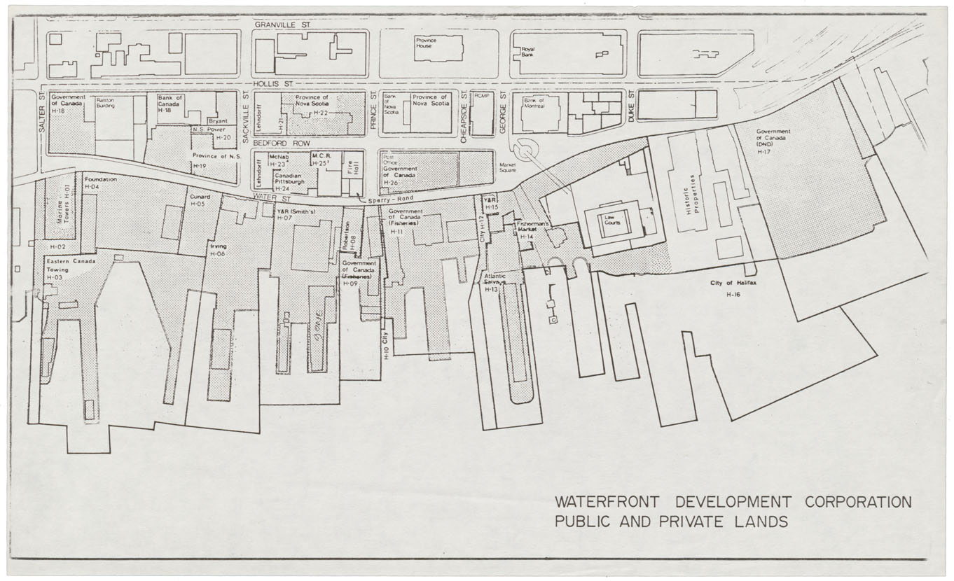 maps : City of Halifax Public & Private Lands Waterfront Development Corporation