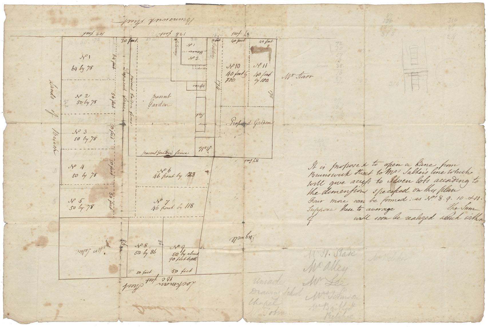 maps : Demoliter House Grounds running from Brunswick to Lockman St