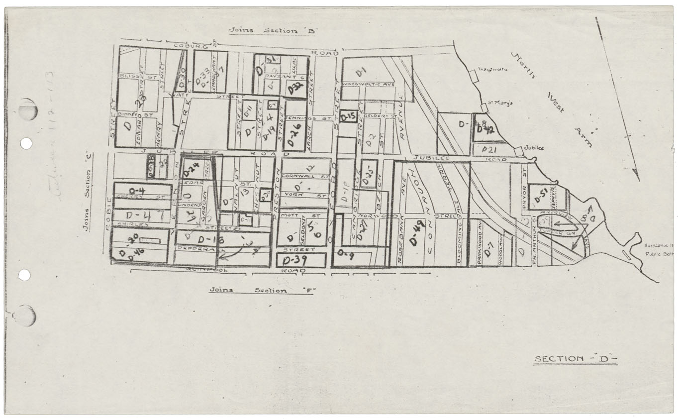 maps : Halifax Subdivision Plans Section D