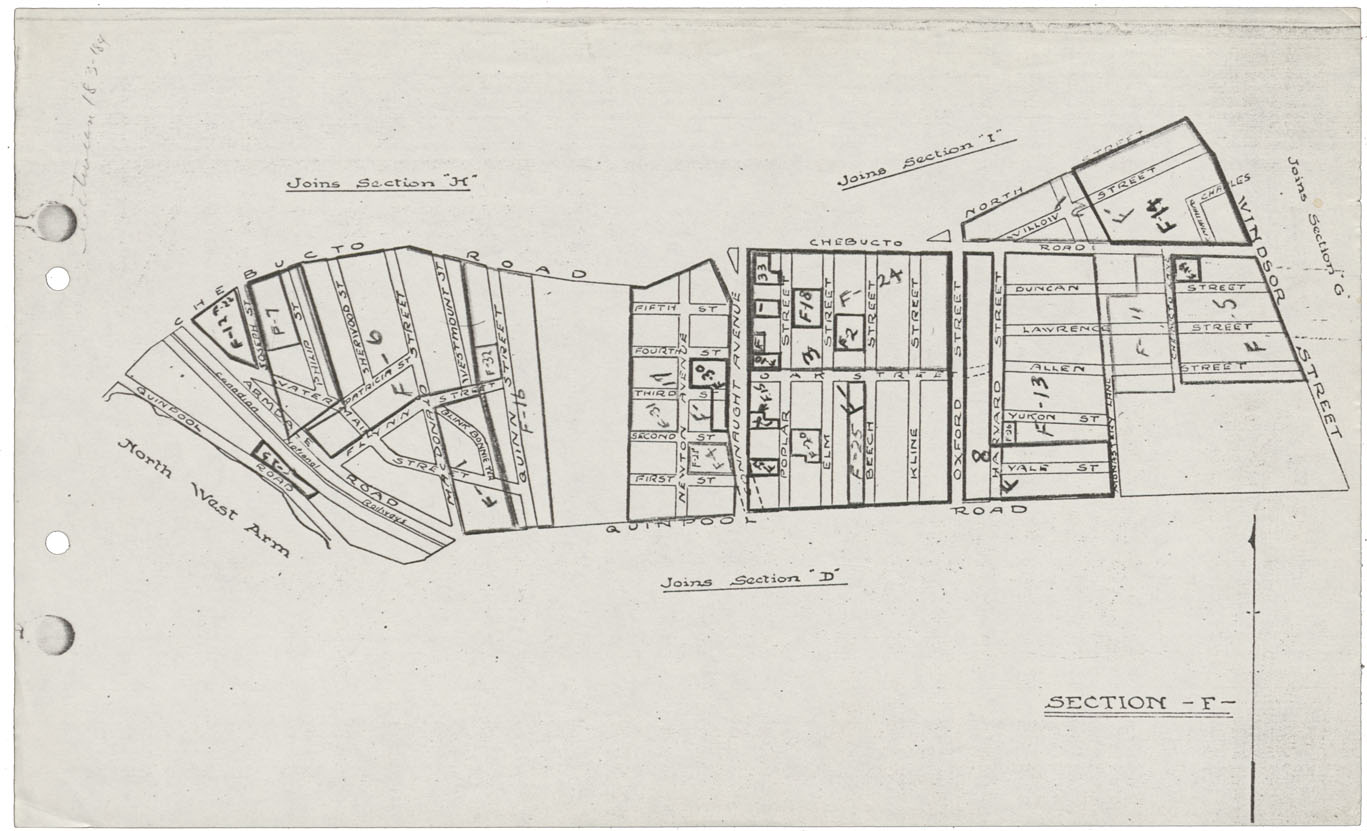 maps : Halifax Subdivision Plans Section F