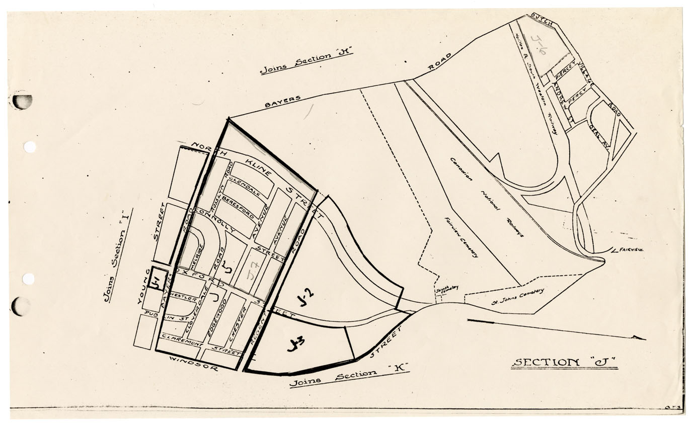 maps : Halifax Subdivision Plans Section J
