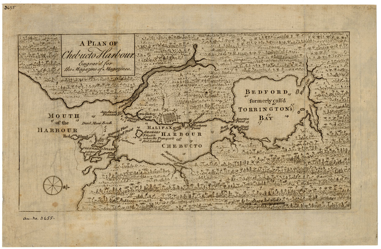 maps : A Plan of Chebucto Harbour engraved for the Magazine of Magazines