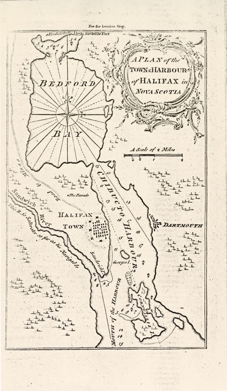 maps : A Plan of the Town and Harbour of Halifax in Nova Scotia