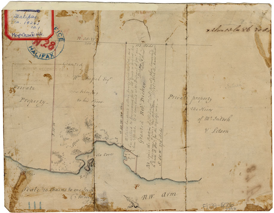 maps : West side of the N.W.Arm Halifax