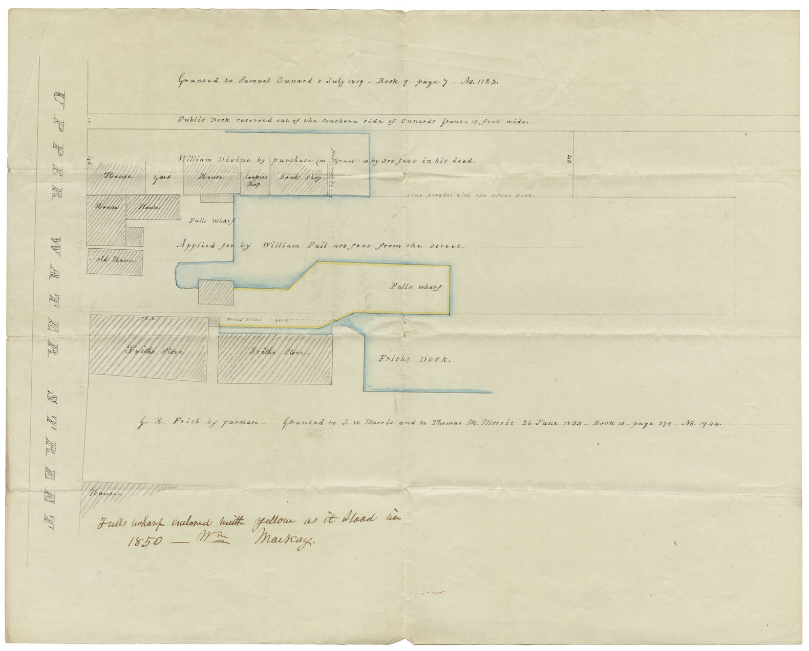 maps : Plan: Full and Friths Wharves Upper Water Street