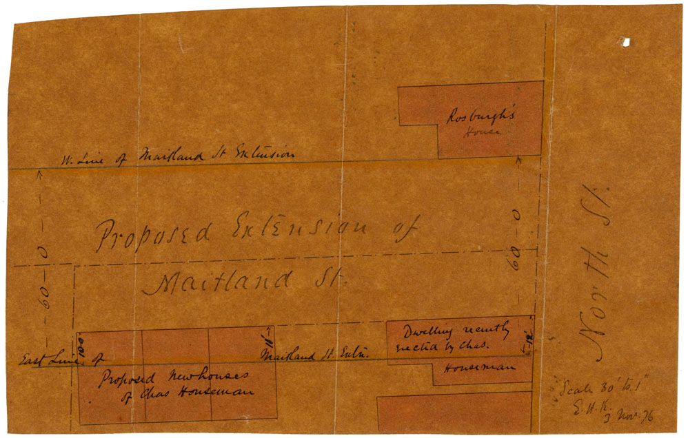 maps : Proposed extension Maitland St., now Woods Ave. Halifax