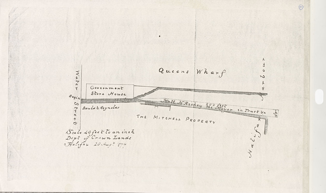 maps : Halifax Water Street, Land between Queens Wharf & the Mitchell Property