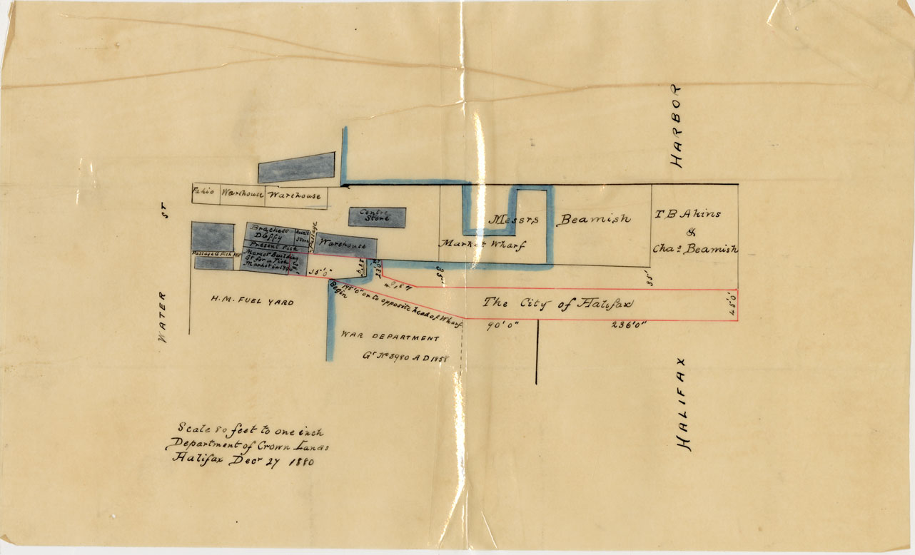 maps : Water Street, Akins Wharf area H.M.Fuel Yard