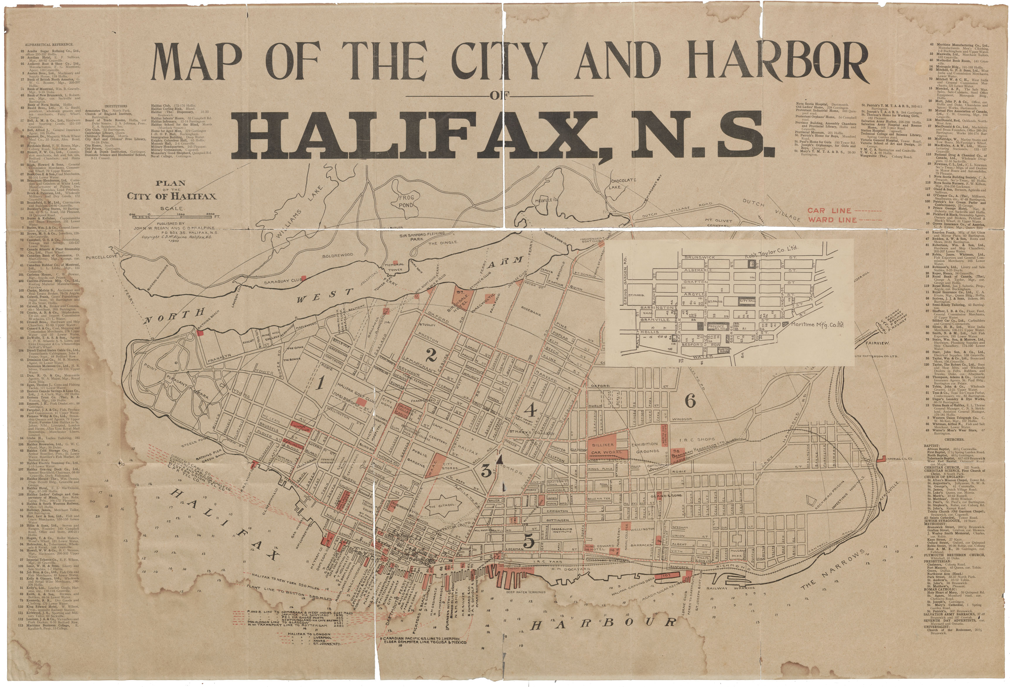 maps : Map of the City and Harbour of Halifax