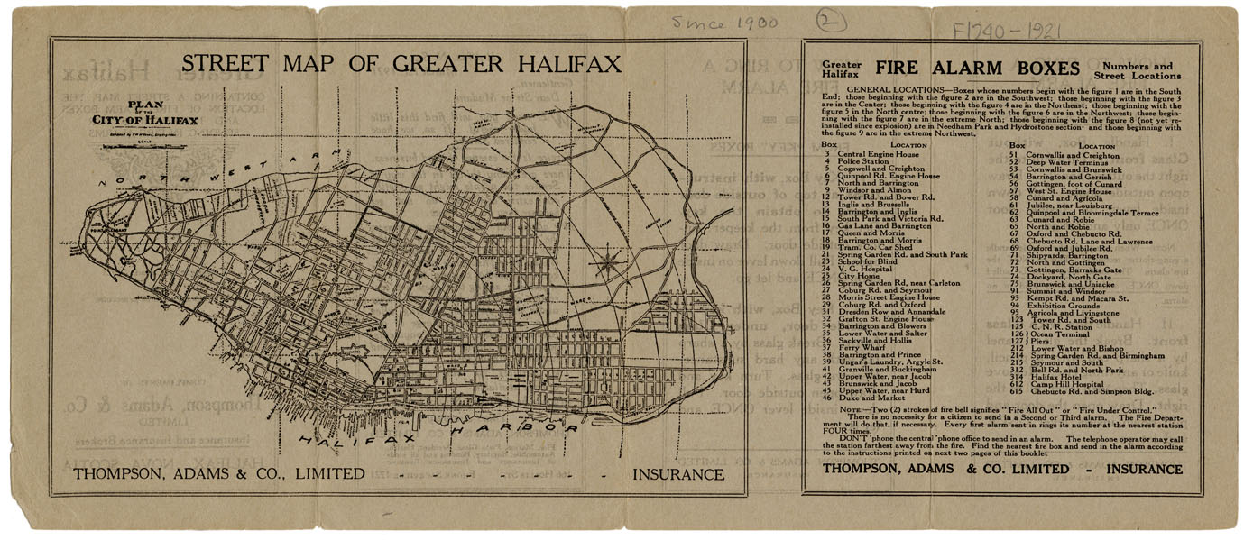maps : Street map of Greater Halifax