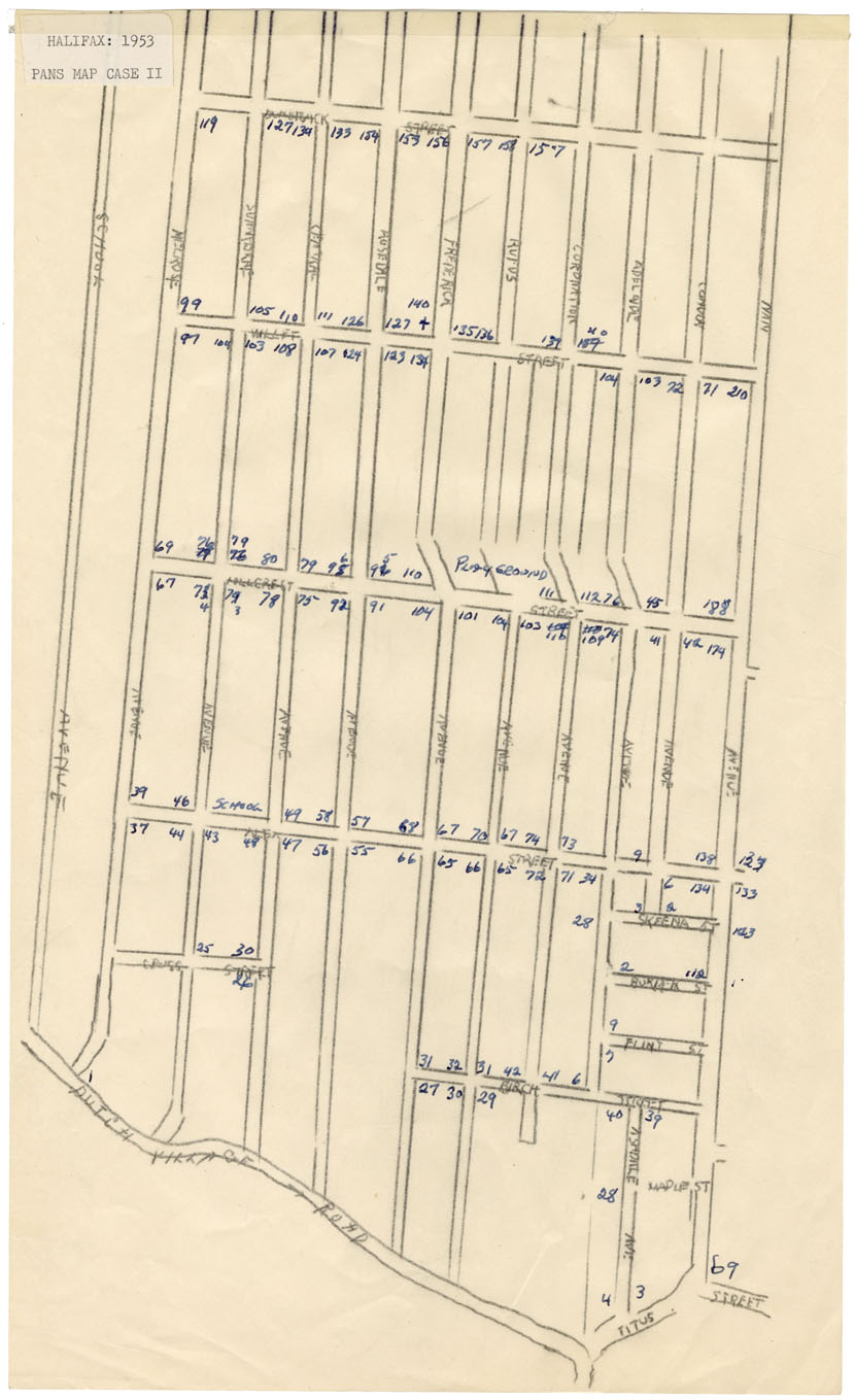 maps : Area bounded by Dutch Village Road, Dunrack, School Avenue and NAN(?)