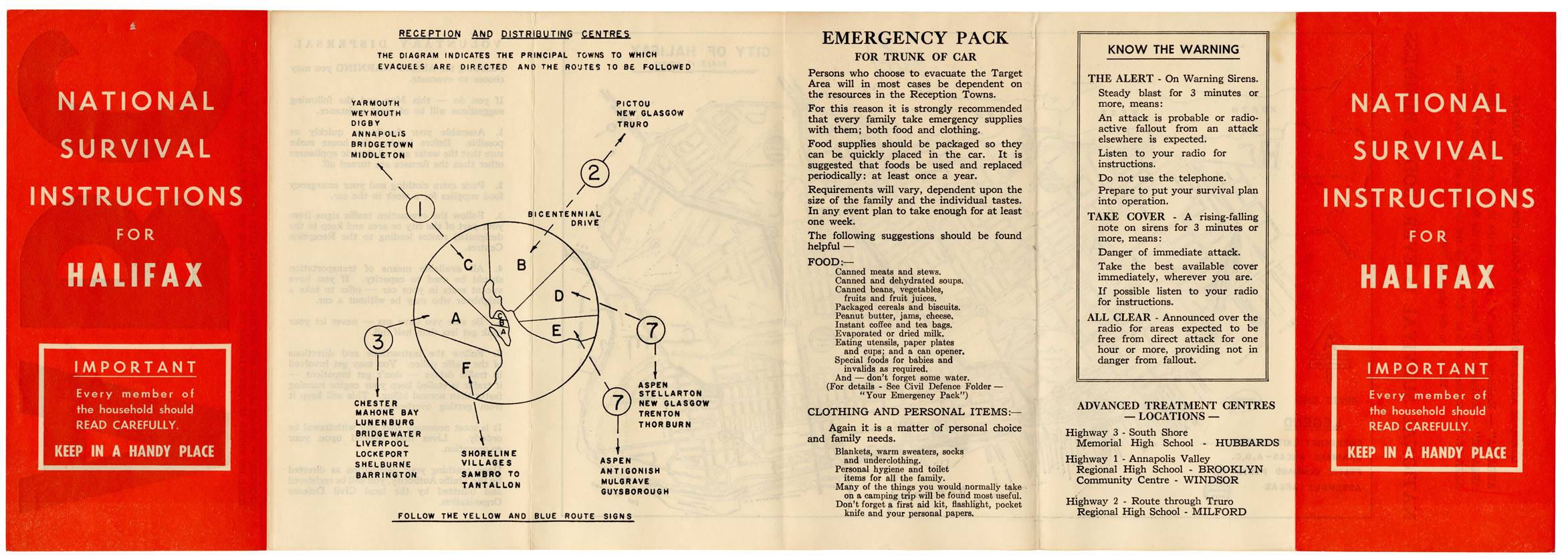 maps : National Survival [Map] Instructions for Halifax