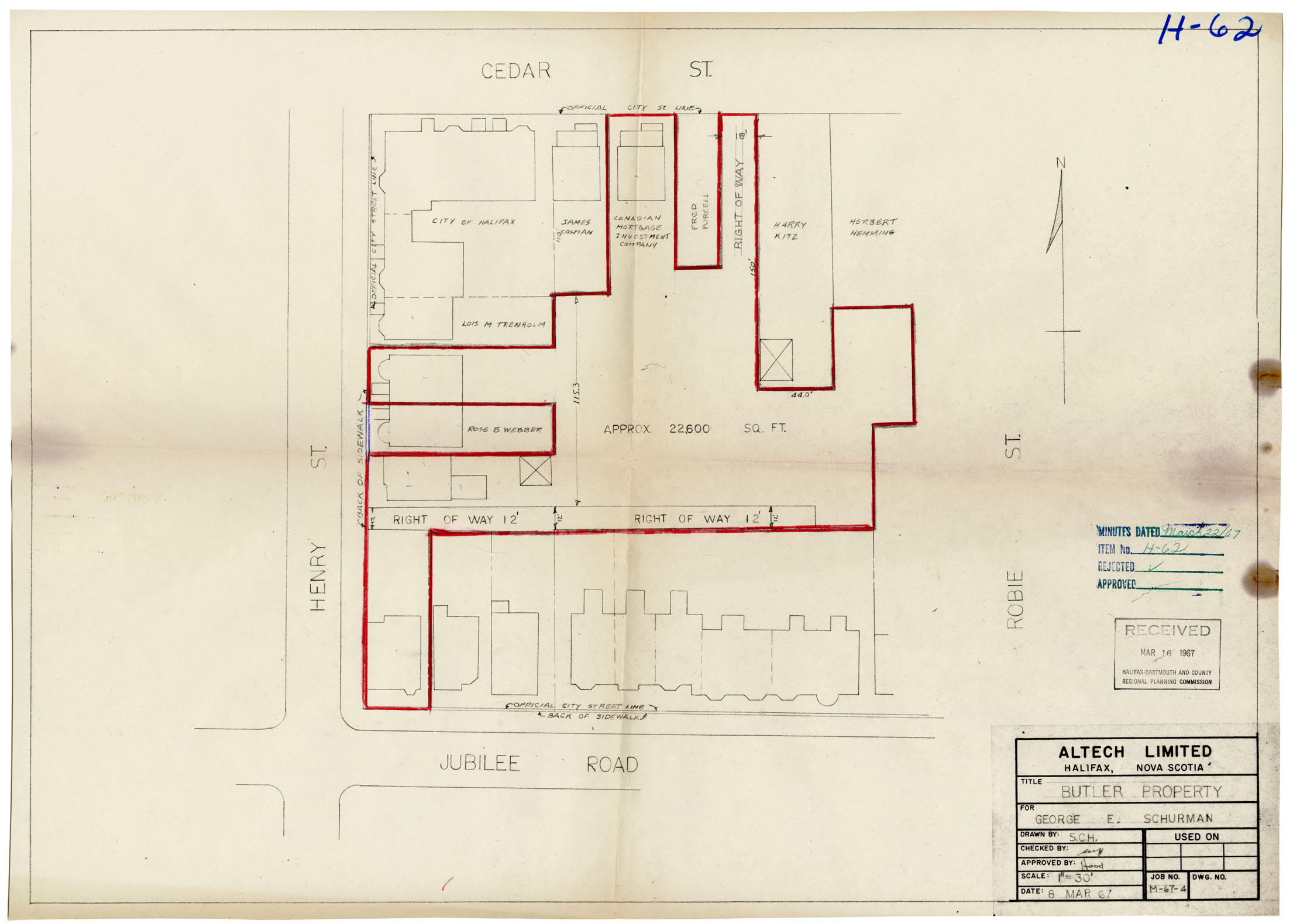 maps : Butler Property, Henry & Cedar Streets