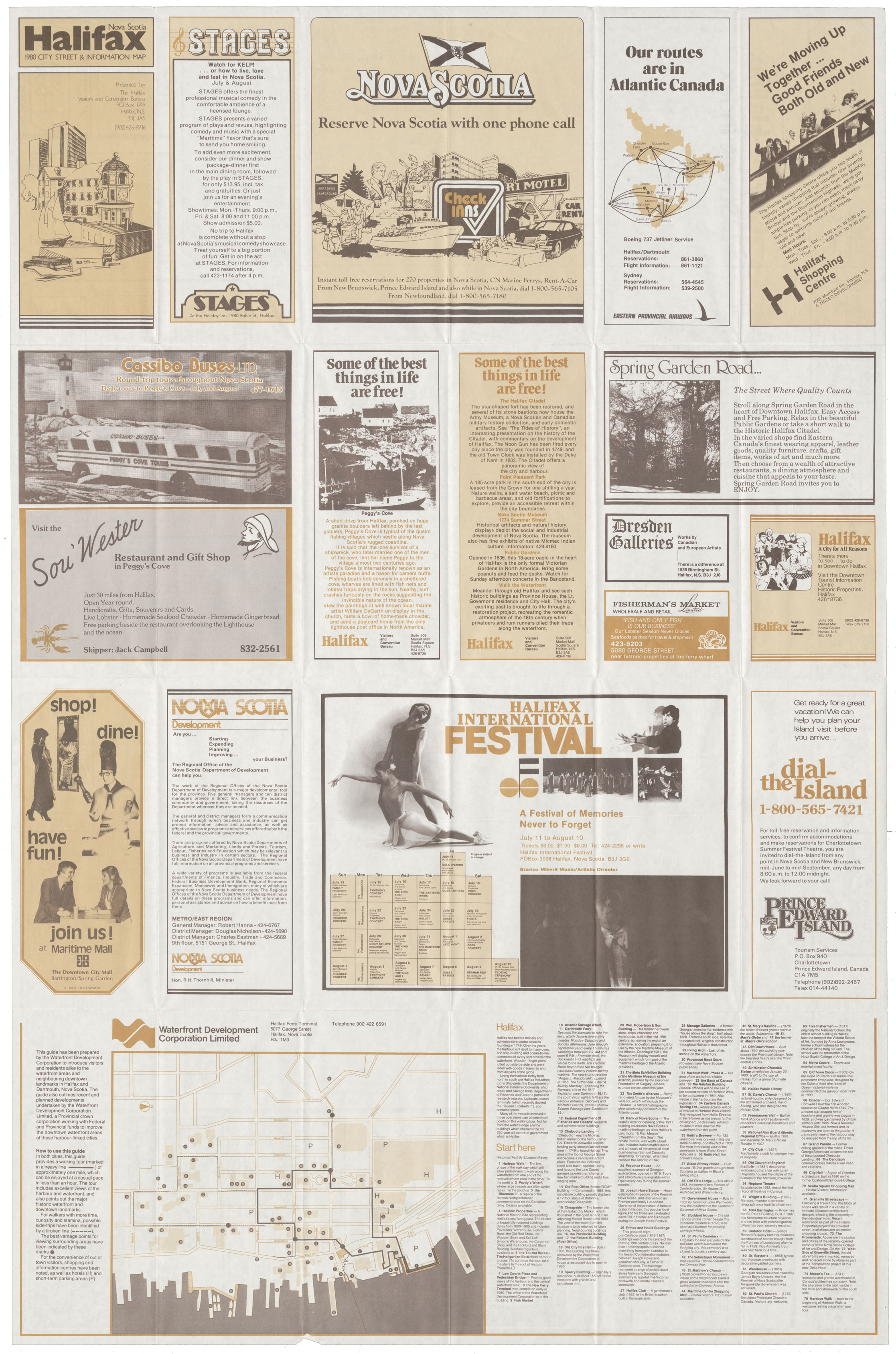 maps : N.S. Halifax, 1980 City Street and Information Map