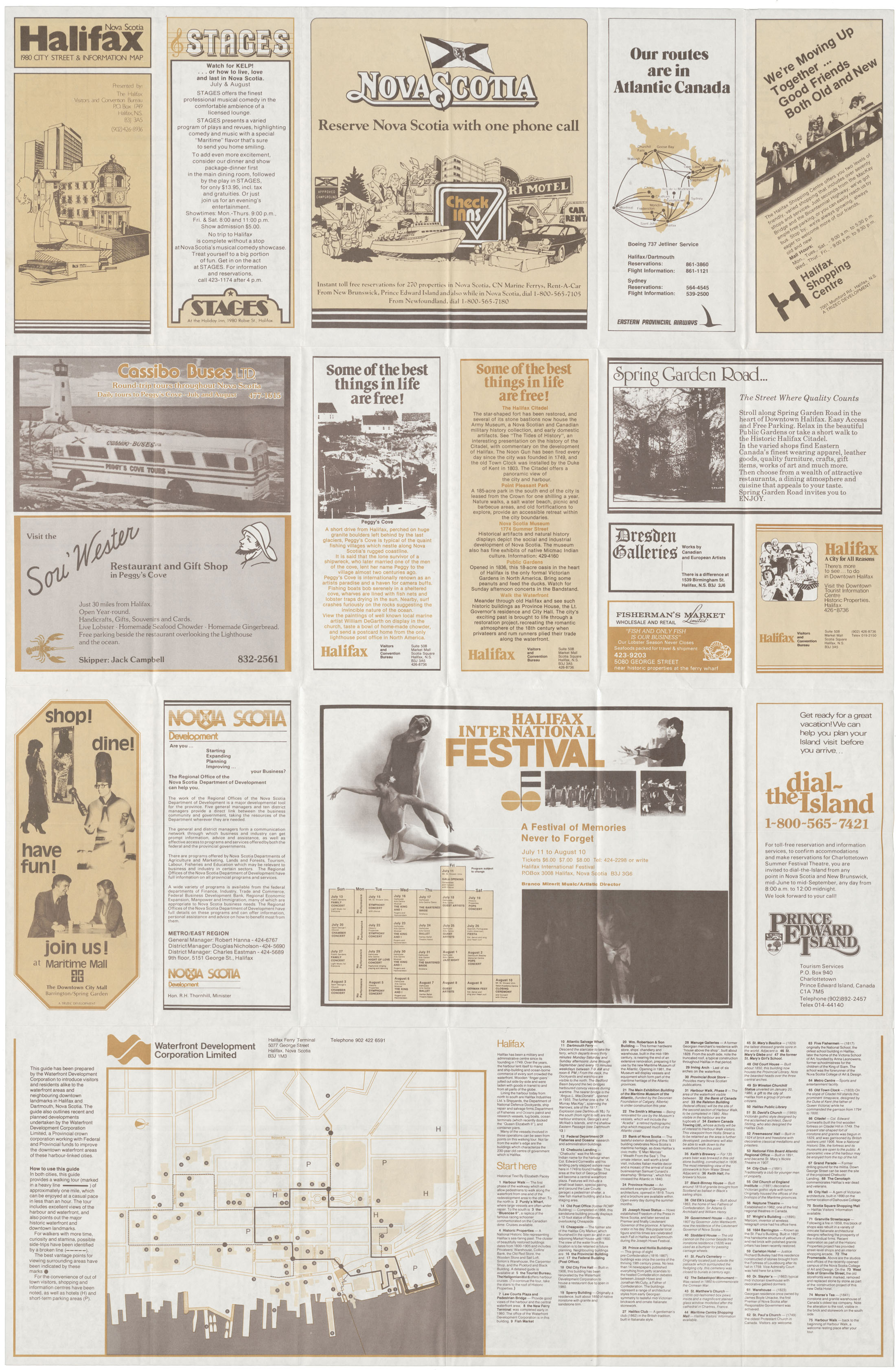 maps : N.S. Halifax, 1980 City Street and Information Map