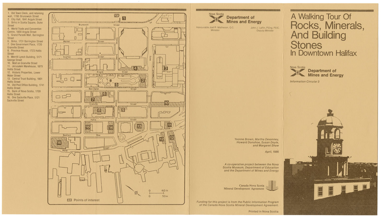 maps : A Walking Tour of Rocks, Minerals & Land Forms of Point Pleasant Park