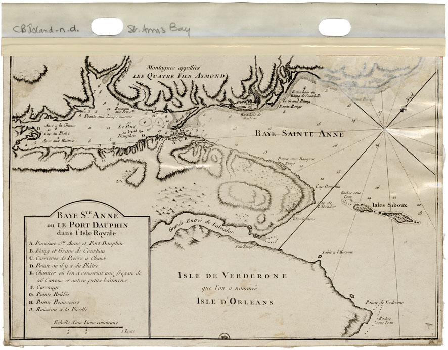 maps : Baye Ste Anne ou le Port Dauphin dans lIsle Royale